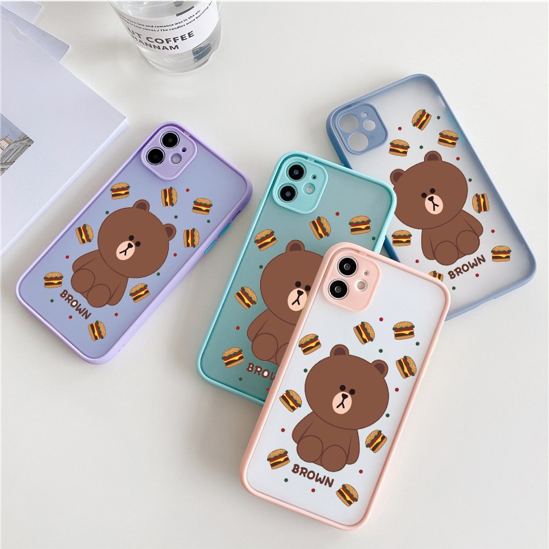 Ốp lưng Iphone BROWN viền màu iphone 6/6plus/6s/6s plus/ 7/ 7plus/ 8/ 8plus/x/xs/ xs max/ 11/ 11 promax/12 /12