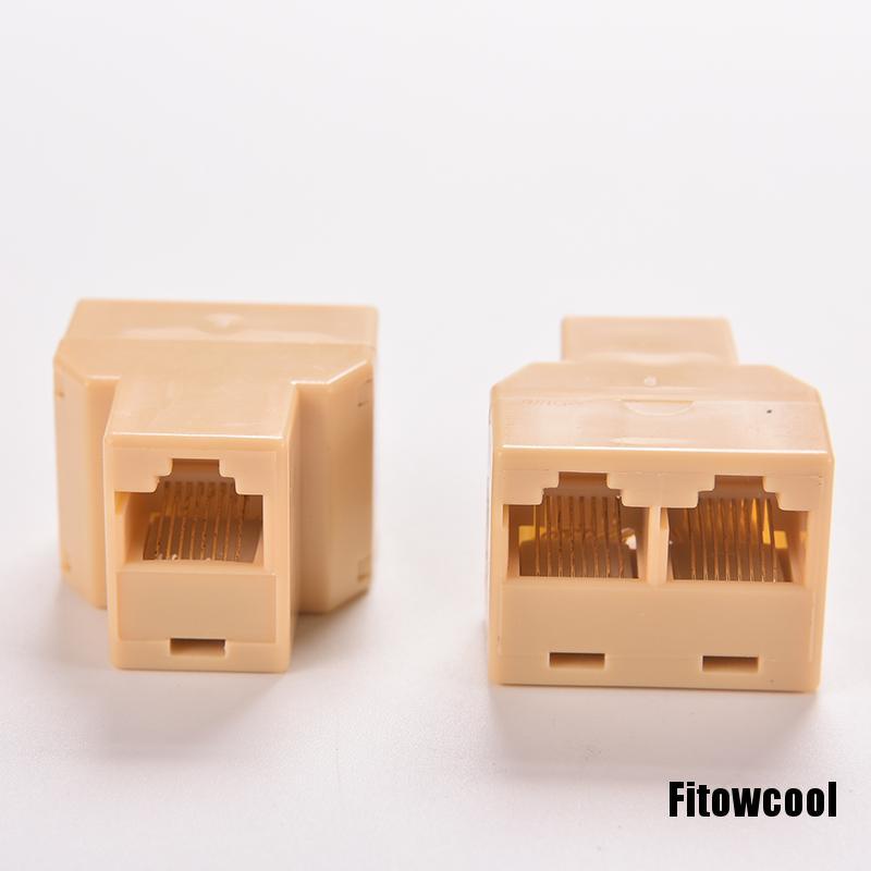 Set 2 Đầu Nối Dây Cáp Mạng Lan Dz517 Rj45 6 Cổng 1 Sang 2