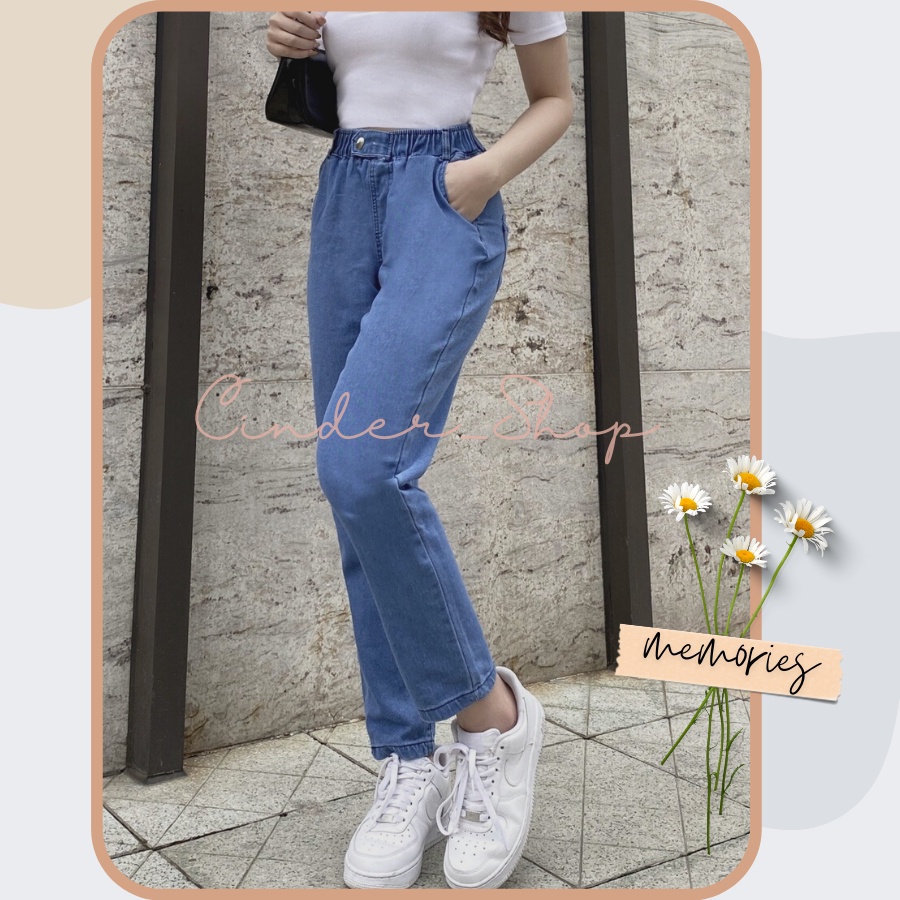 Quần Jean nữ lưng thun, cạp chun co giãn 4 chiều V191 đủ size từ 40kg-80kg
