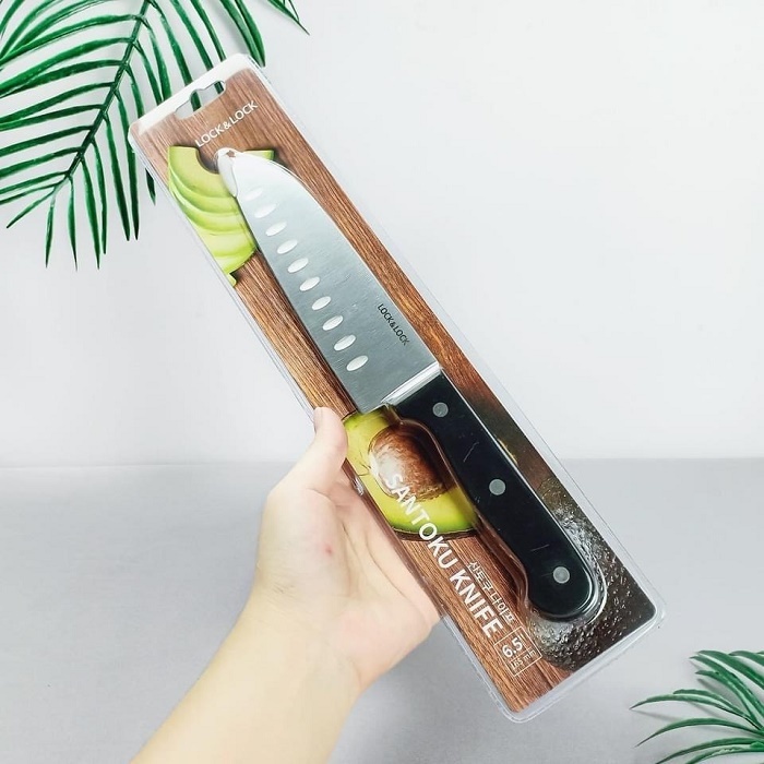Dao Làm Bếp, Dao thái Lock&Lock Santoku 6.5 inch Thép Không Gỉ Sắc Bén CKK921