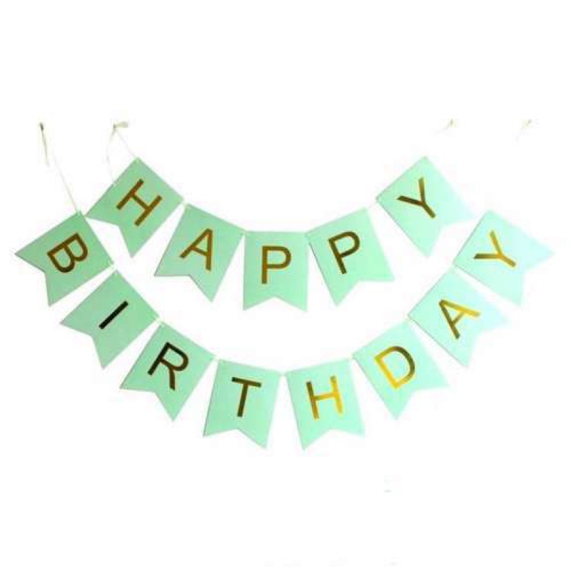 Dây chữ happy birthday giấy dây treo sinh nhật, dây chữ HPBD đuôi cá trang trí sinh nhật
