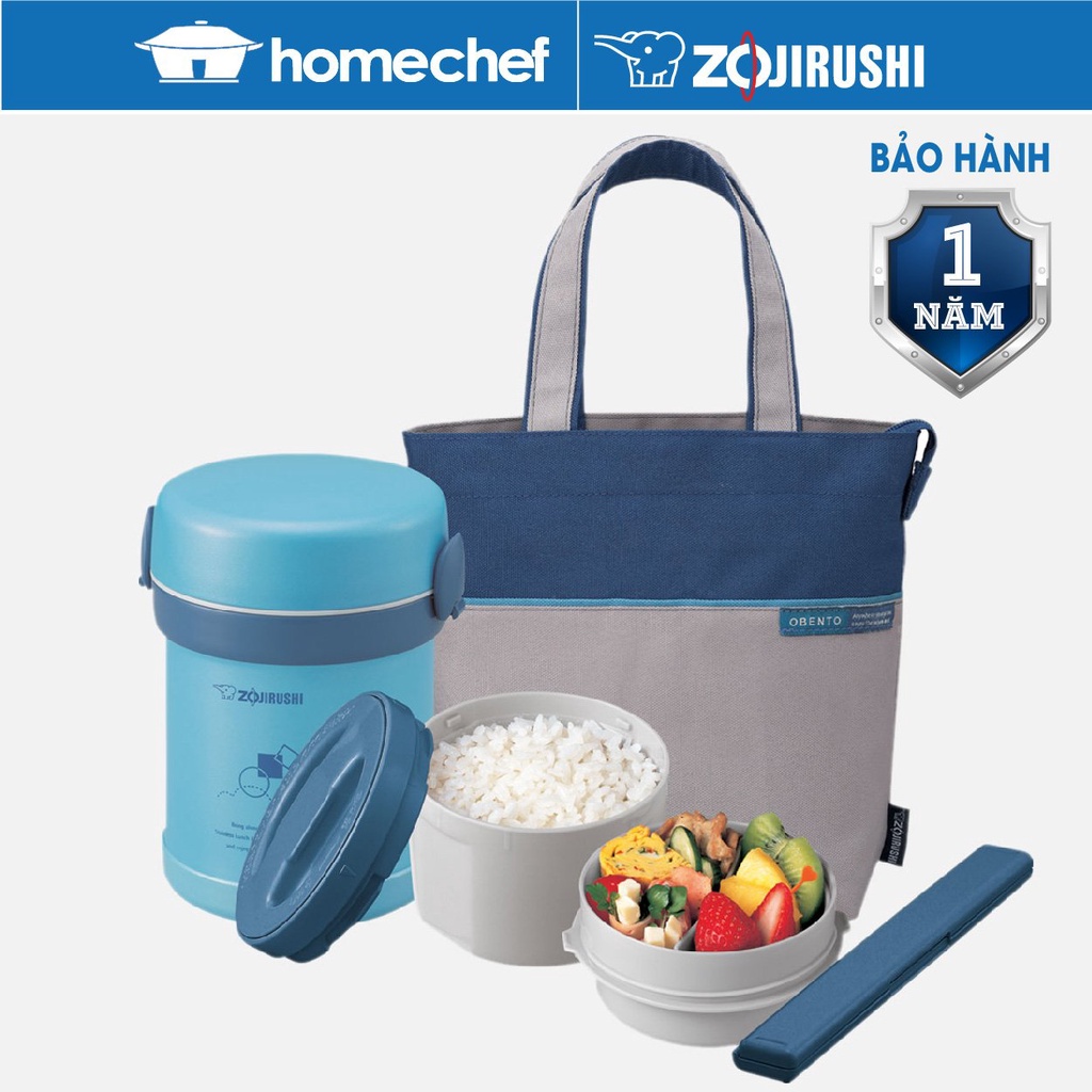 Hộp cơm giữ nhiệt 2 ngăn Zojirushi dung tích 0,63L, giữ nhiệt tốt, bảo hành 1 năm SL-MEE07-AB