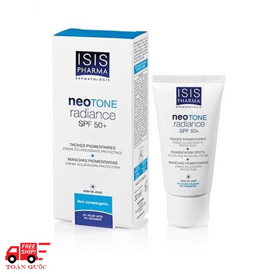 Kem dưỡng ẩm trắng da, chống nắng Neotone Radiance SPF50+ Isis Pharma 30ml