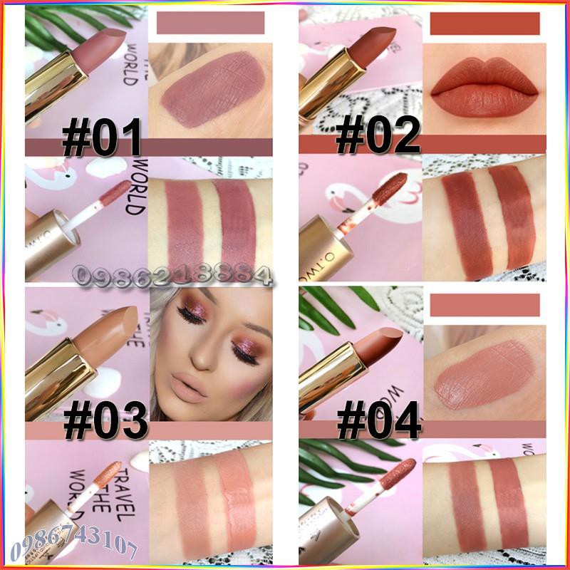 Thỏi son kem hỗn hợp O.TWO.O 2 in 1 Matte Lipstick & Liquid Lipstick ALL1 | BigBuy360 - bigbuy360.vn