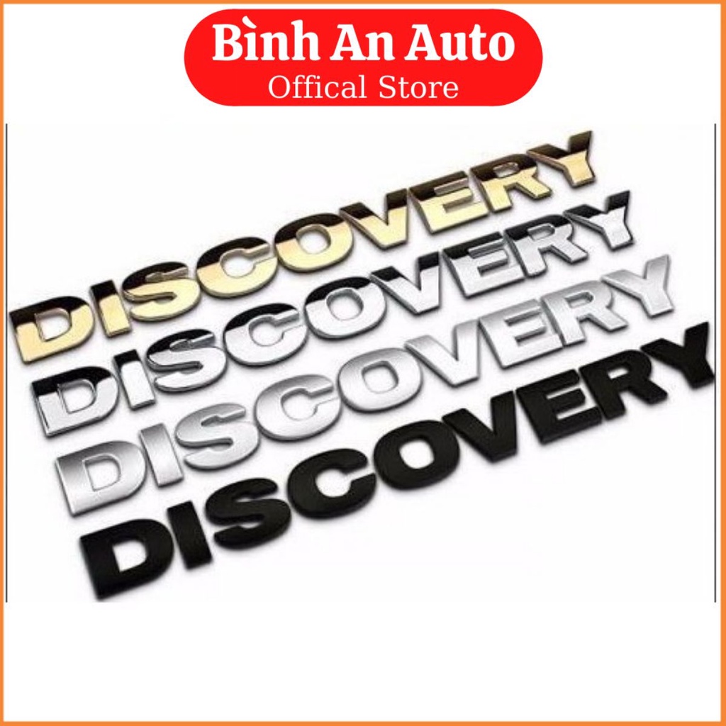 Tem chữ Discovery dán xe, đề can discovery 3D nổi dán xe ô tô