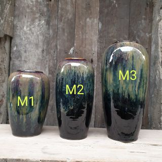 Bộ 3 bình gốm Bát Tràng cỡ lớn