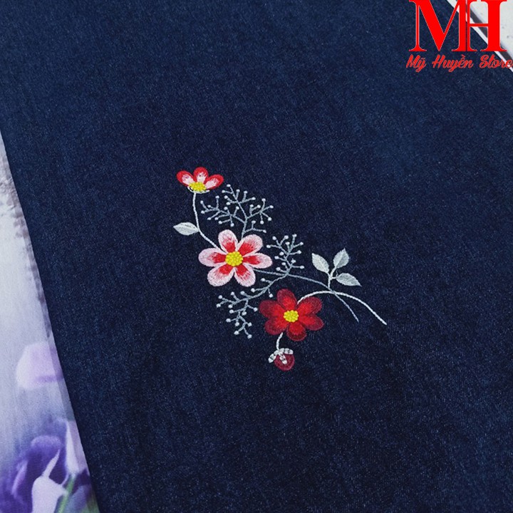 Váy Chống Nắng Jean Cao Cấp Thêu Hoa Anh Đào Có Chân Váy Dài Phù Hợp Cho Cả Nữ Cao Mỹ Huyền Store