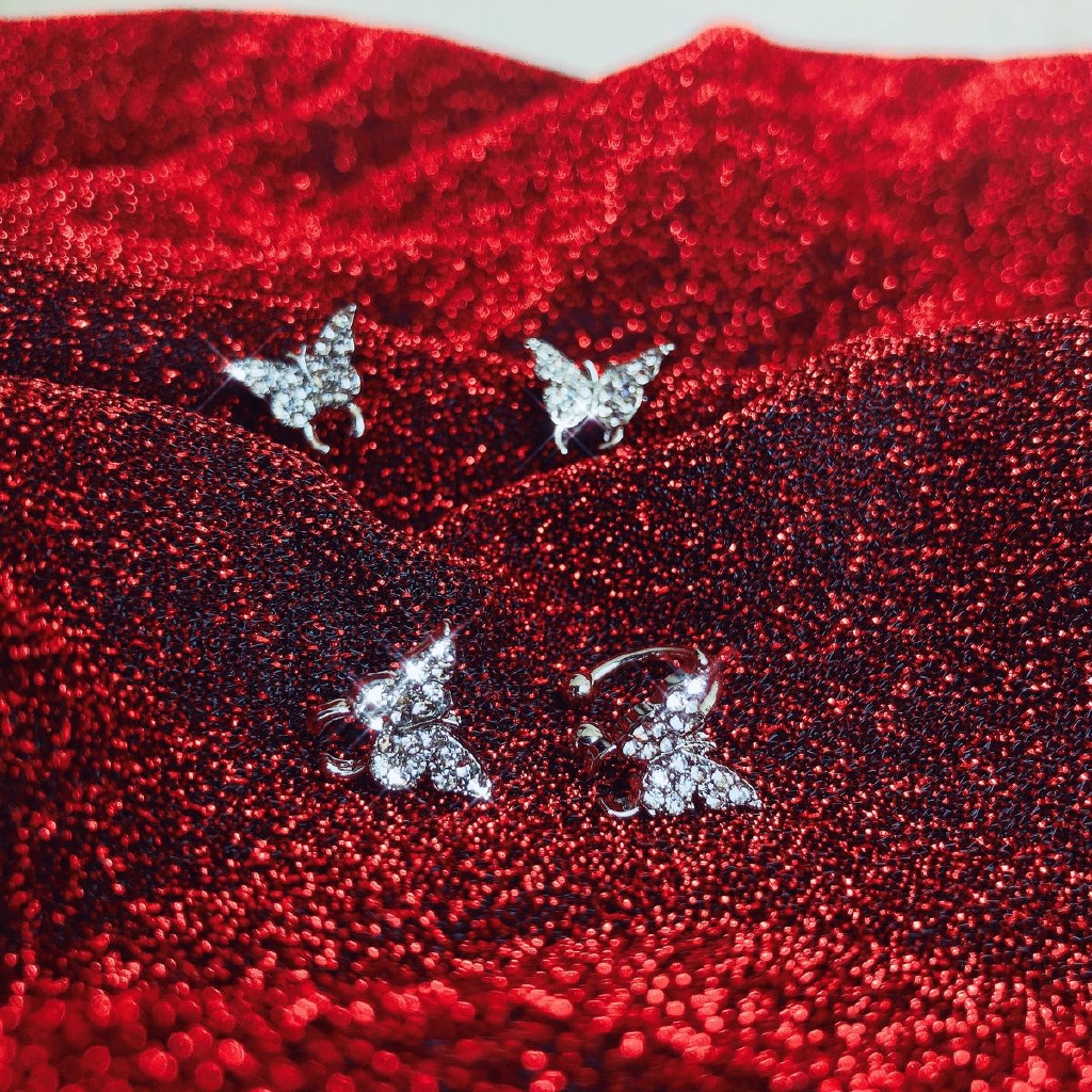 Butterfly earrings simple and stylish wild ear clips