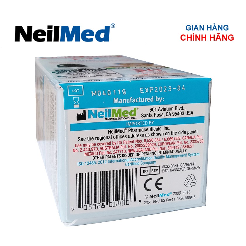 Bìnhbộ dụng cụ xịt rửa mũi xoang bé neilmmed sinus rinse paediatric kit 1 - ảnh sản phẩm 2