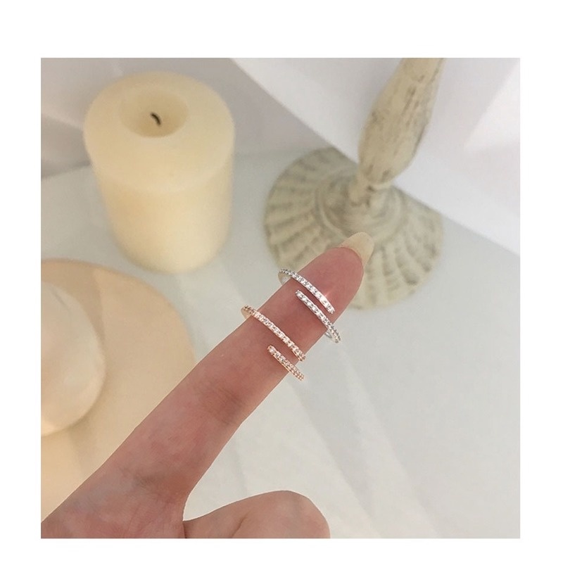 Nhẫn Đính Hôn / Nhẫn Đính Hôn Màu Trắng / Vàng Hồng Đính Đá Zircon Thời Trang Dành Cho Nữ