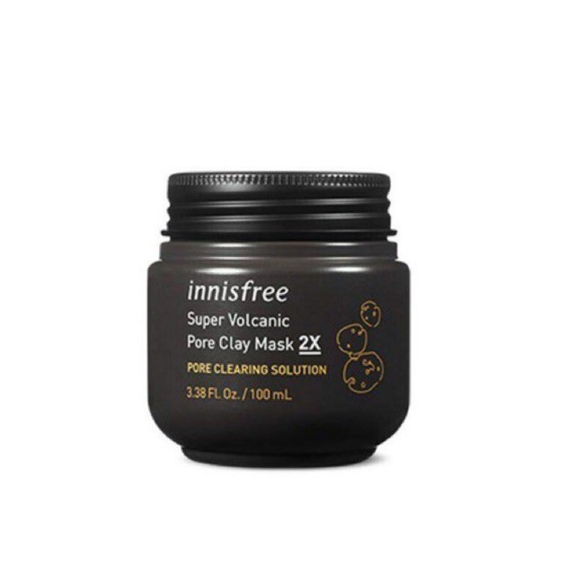 [Bill Duty] Mặt Nạ Đất Sét Tro Núi Lửa Giảm Mụn Đầu Đen Innisfree Super Volcanic Pore Clay Mask 2X 100ml