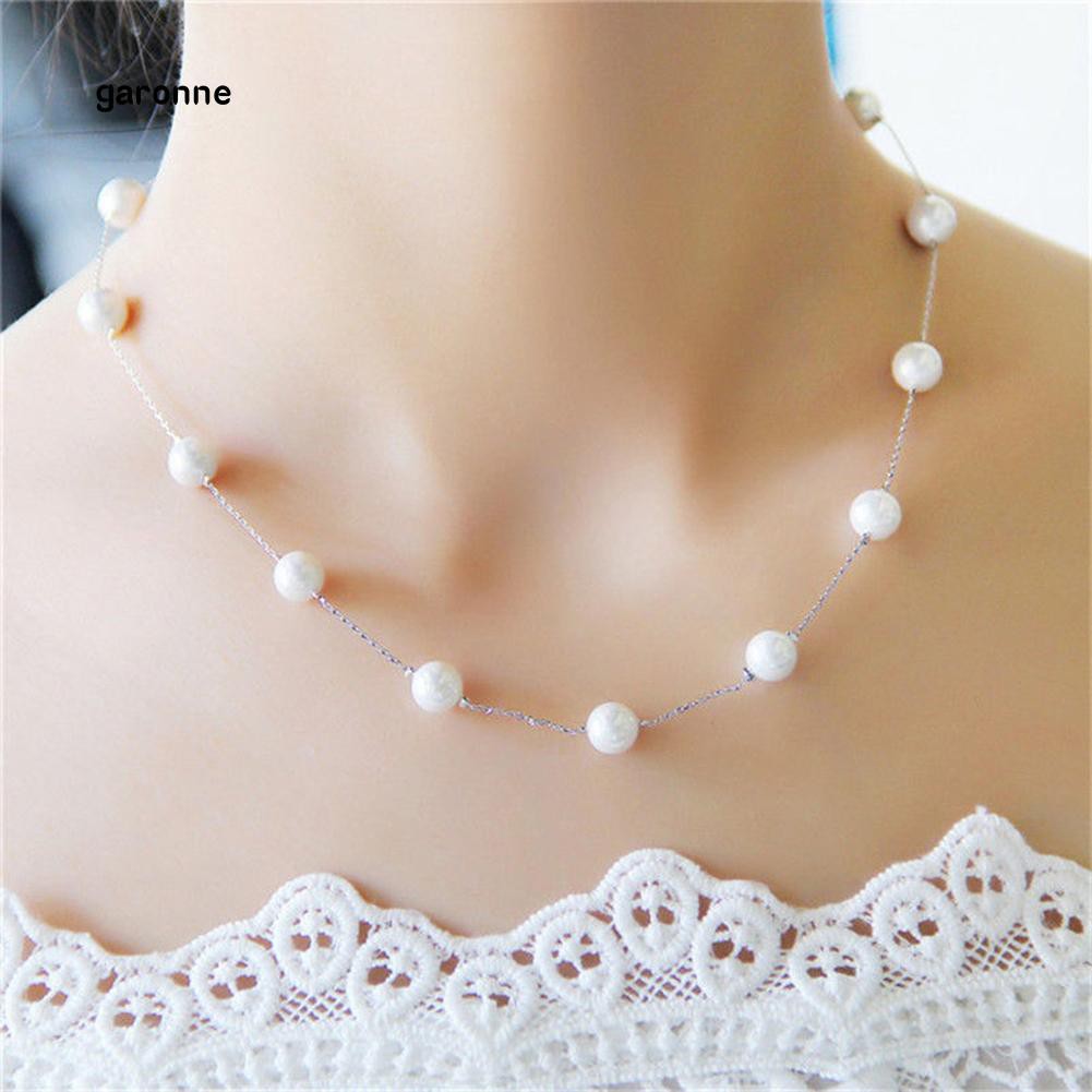 Vòng đeo sát cổ phối ngọc trai giả sang trọng thời trang cho nữ