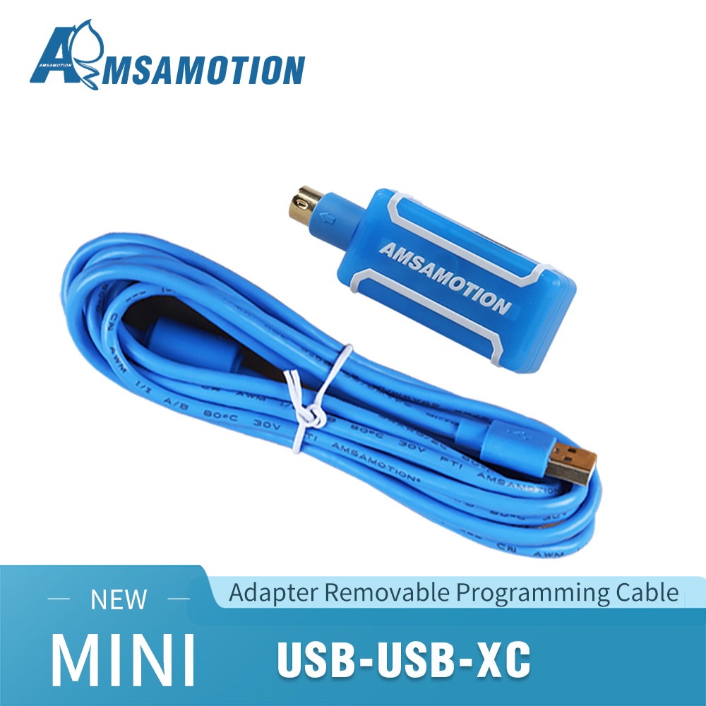 SZ AMSAMOTION Cáp lập trình MINI MỚI Thích hợp cho Bộ chuyển đổi PLC Xinje XC1 XC2 XC3 XC5 Giao diện