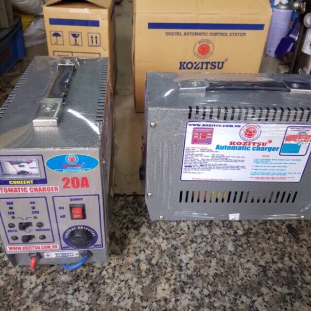 Bộ sạc ắc quy KOZITSU sạc 12v và 24v dòng 10A automatic changer