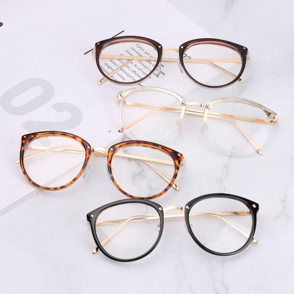 Kính Mát Gọng Kim Loại Siêu Nhẹ Họa Tiết Da Báo Thời Trang Unisex