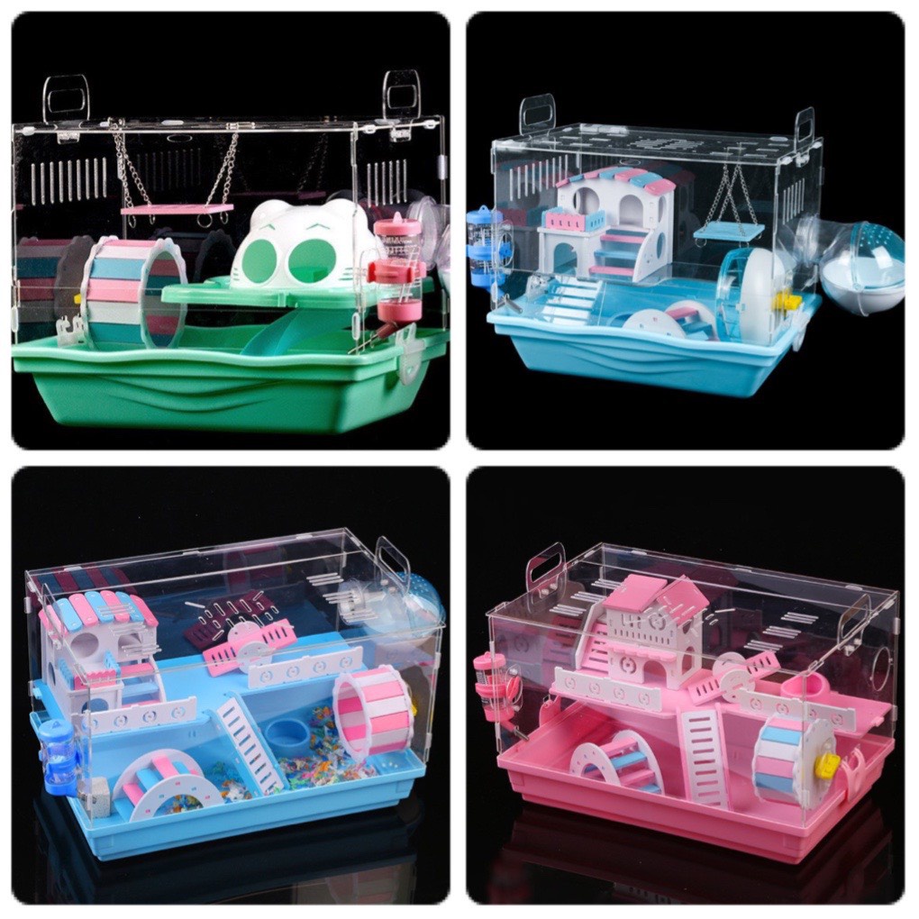 tổng hợp mẫu lồng mika lắp ráp full phụ kiện cho hamster