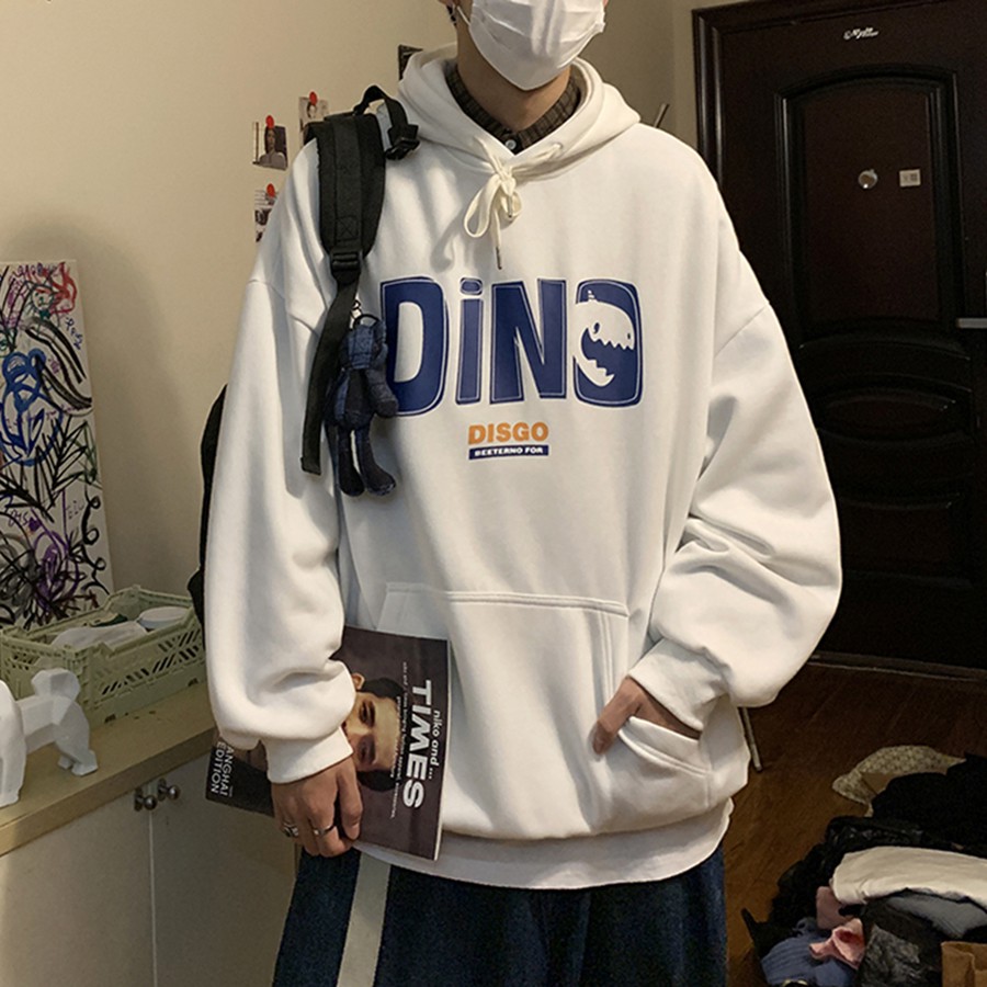 Áo mũ Hoodie Unisex MonsterX Dino form rộng 5 màu nỉ bông cặp đôi nam nữ Oversize Ulzzang thu đông | BigBuy360 - bigbuy360.vn