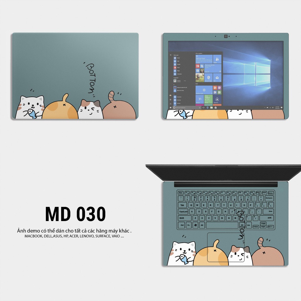 Miếng Dán Skin Laptop - Nhiều Mẫu Dán cho Dell, Hp, Asus, Lenovo, Acer, MSI, Surface,Vaio, Macbook MD 30 LUXSKEEN