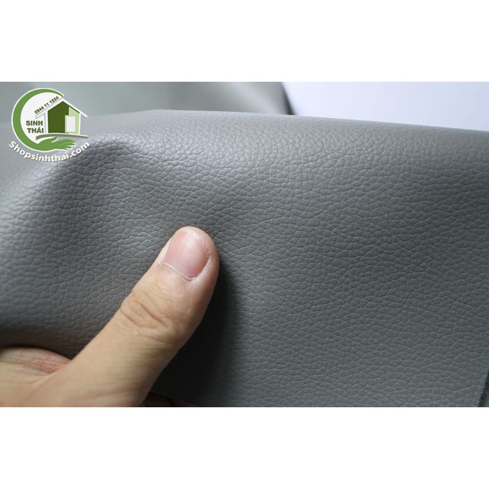 Vải da simili PVC - vải PU giả da làm handmade - khổ 1,4m màu xám