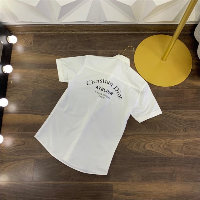 Áo sơ mi cộc tay CD nổi chữ hai mặt cực đẹp | BigBuy360 - bigbuy360.vn