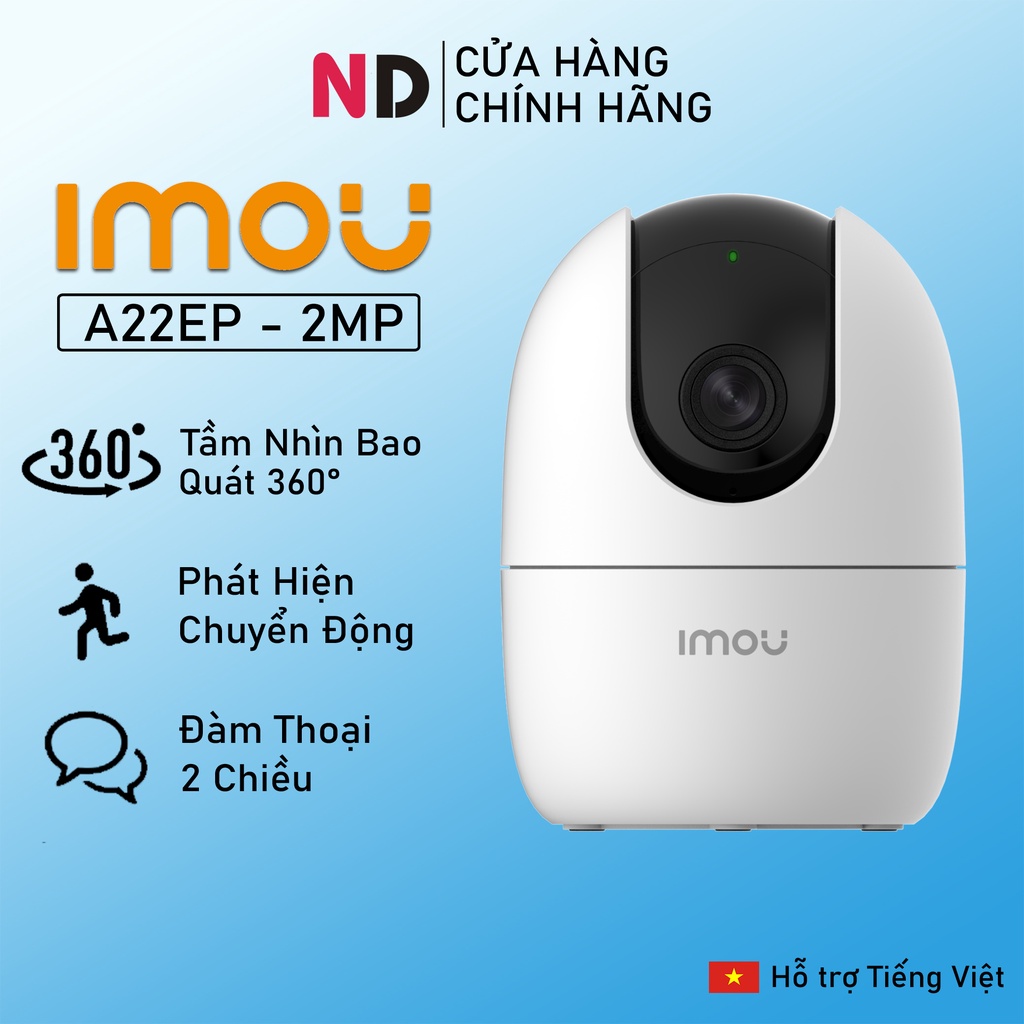 Camera Wi-Fi 2MP IMOU Ranger2 A22EP HD 1080P Điều Khiển Xoay 360° - Hàng Chính Hãng