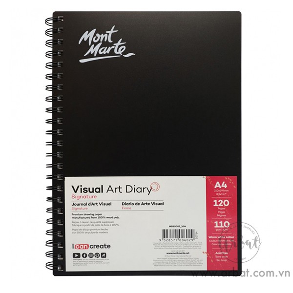 [ARBAT] Sổ vẽ sketchbook Mont Marte Visual Art Diary