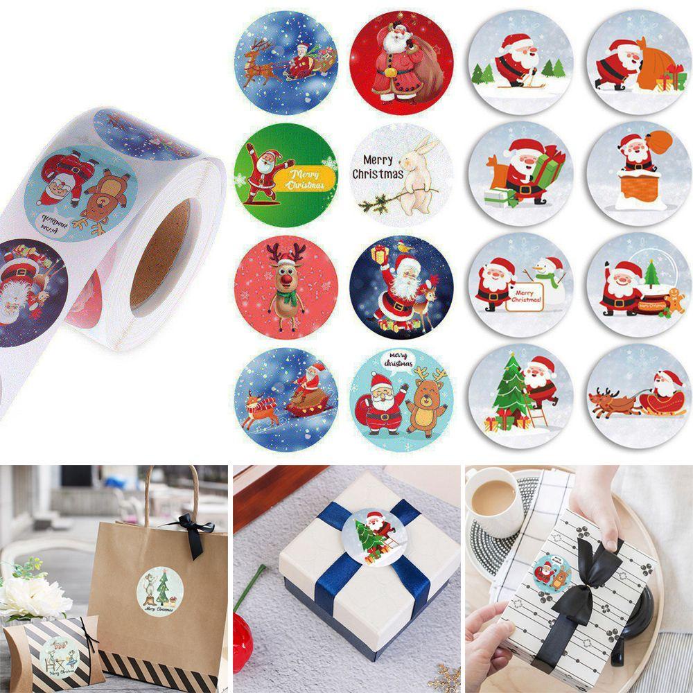 Cuộn 500 Nhãn Dán Trang Trí Tiệc Giáng Sinh