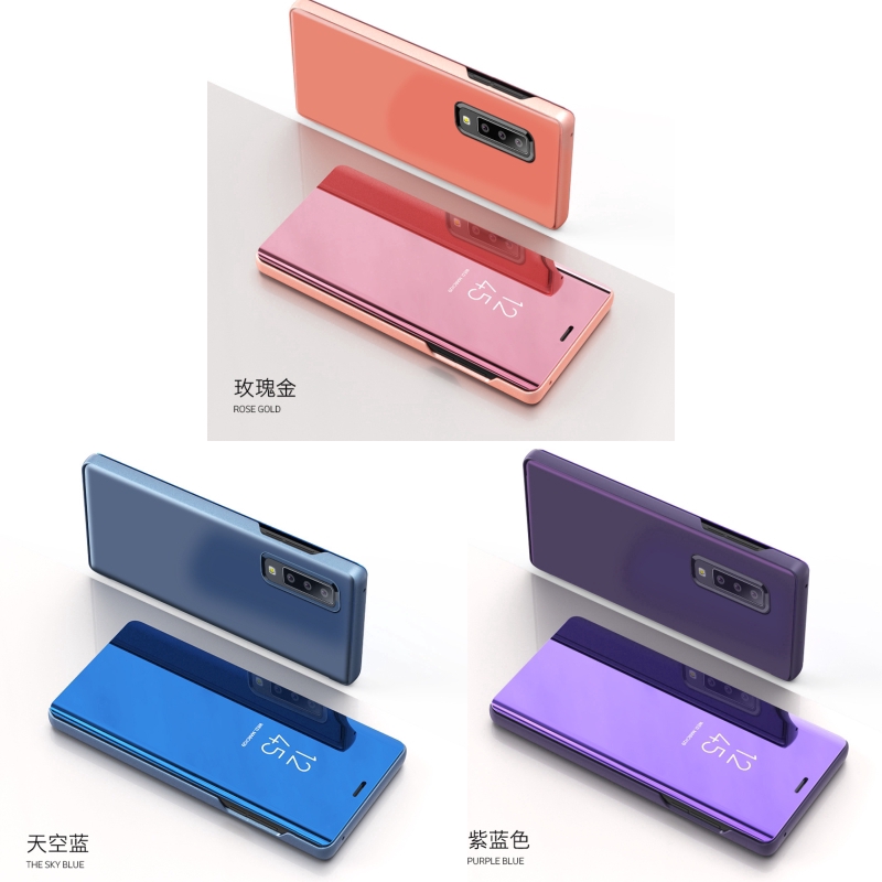 Hsm Mirror Huawei Nova2i Mate 20 X Pro P10 P20 P30 Y9 Mirror View Smart Flip Case Electroplating Pc Kickstand Anti-knock Flip Cover