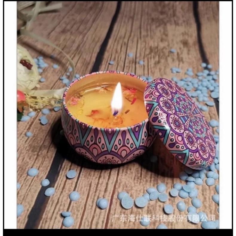Quà tặng 20/11- Nến Hoa Thơm Bali ( sử dụng tinh dầu tự nhiên cùng hoa tươi) ( Hàng Sẵn)