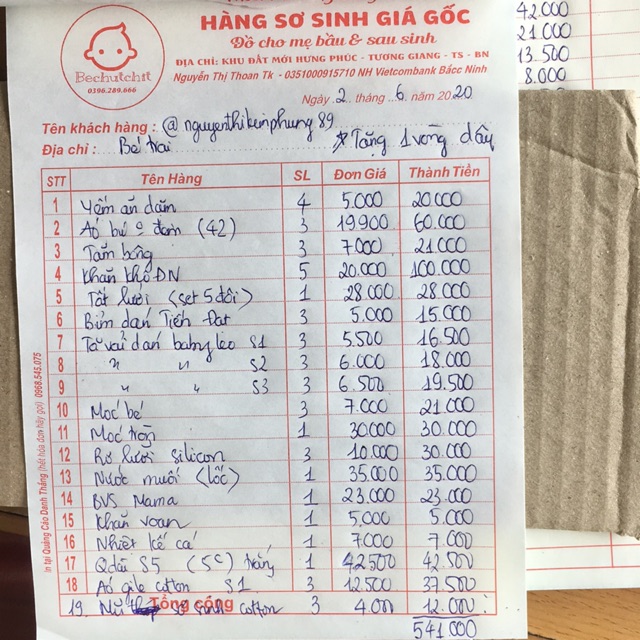 Combo sơ sinh 19 sản phẩm