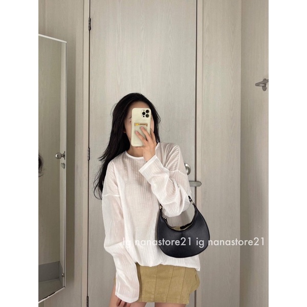 Áo voan nhăn dài tay form rộng Nana21 Nanastore21