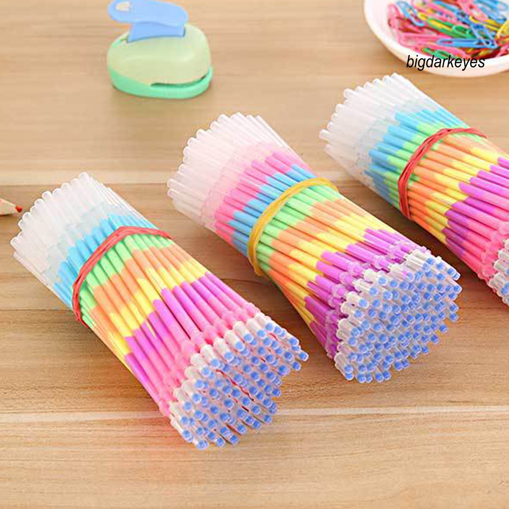 Set 20 Ruột Bút Bi Ngòi 0.5mm Màu Sắc Cầu Vồng Xinh Xắn