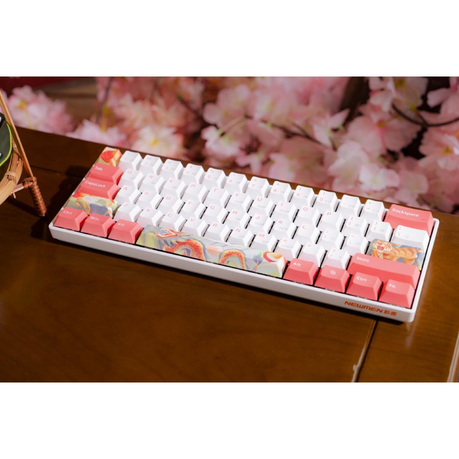 Bàn phím cơ không dây Dual Mode Newmen GM610Dy (MX Hotswap, Bluetooth 5.0, Layout Mac & Win, Keycap PBT Cherry Profile )