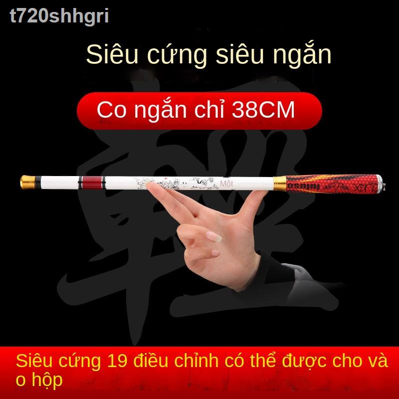 ❍™Cần câu cá siêu ngắn bỏ túi mini Cần câu tay cần câu suối siêu ngắn 19 điều chỉnh Bộ cần câu 28 điều chỉnh si
