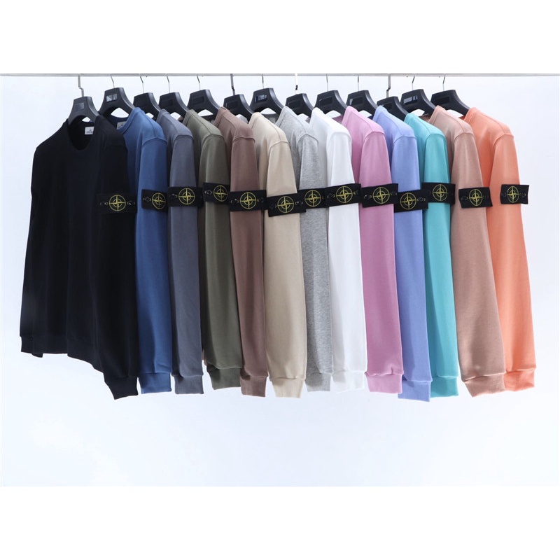 Áo dài tay tròng đầu STONE ISLAND phong cách unisex thời trang cá tính