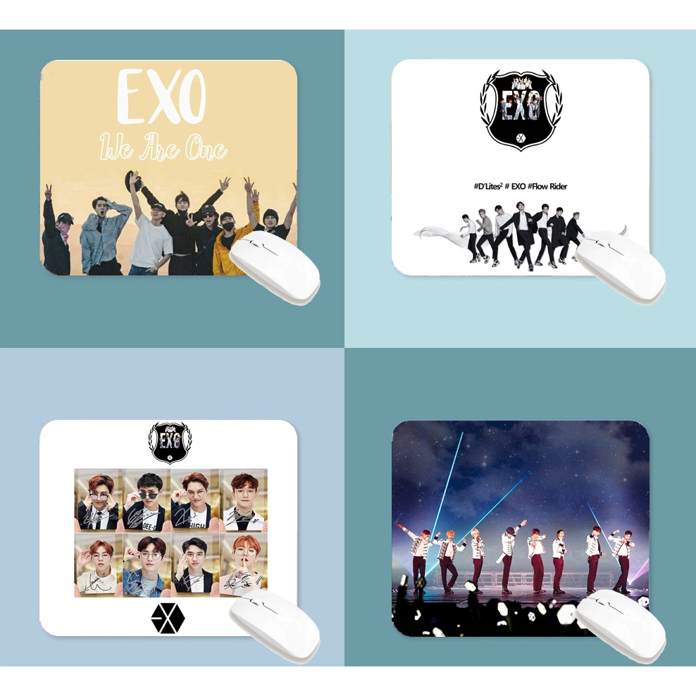 lót chuột twice exo wanna one LOTI19 bàn di chuột cute dễ thương pastel 20 x 24 cm