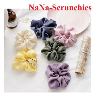 💥 Dây Cột Tóc Vải Scrunchies , Dây Buộc Tóc Vải Scrunchies Đeo Tay Siêu Đẹp, Vải Mềm, Dễ Thương  Hot Trend 2020