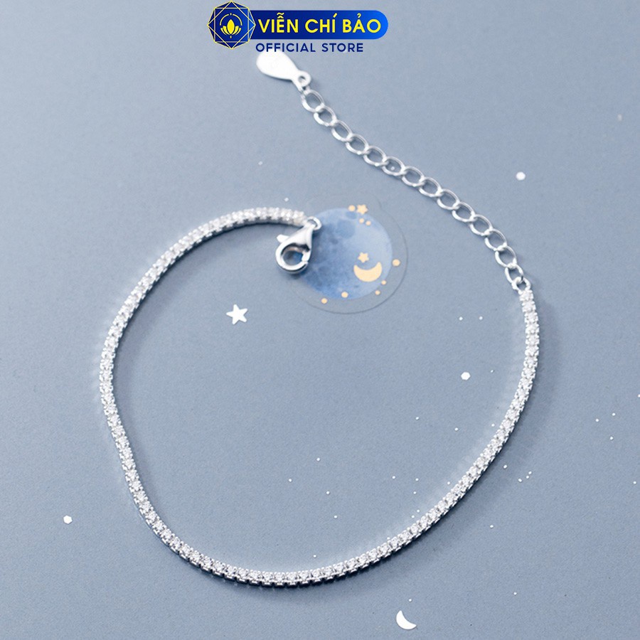 Lắc tay bạc nữ Twinker đính đá sang chảnh chất liệu bạc S925 thời trang phụ kiện trang sức nữ Viễn Chí Bảo L400673