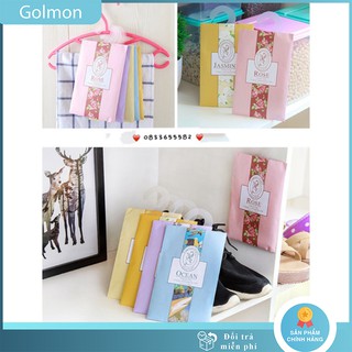 Túi thơm thảo mộc treo quần áo phòng khách ô tô hương thơm tự nhiên có móc treo tiện lợi Golmon