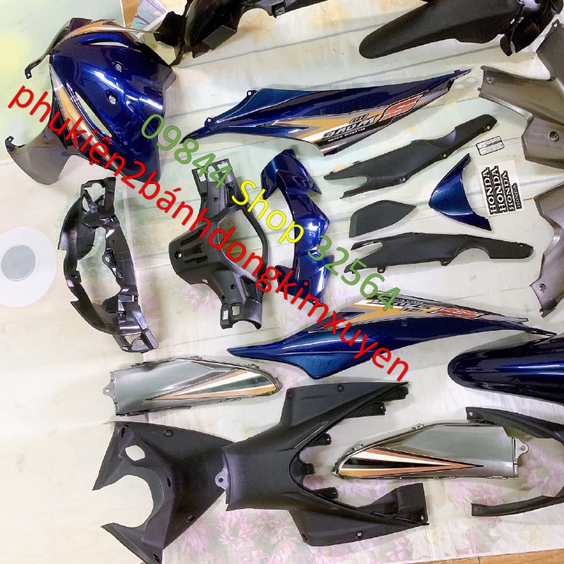 Fuil dàn áo xe Wave S110-Wave RS110 màu Xanh Tím -nhựa nguyên sinh ABS LOẠI ĐẸP