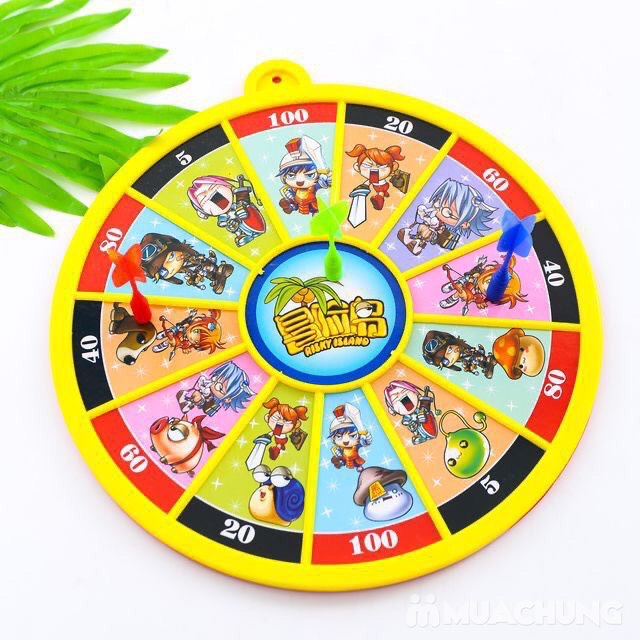 Bộ Trò Chơi Phóng Phi Tiêu 1 Bia 3 Tiêu đường kính 30cm Dùng Được Cả 2 Mặt