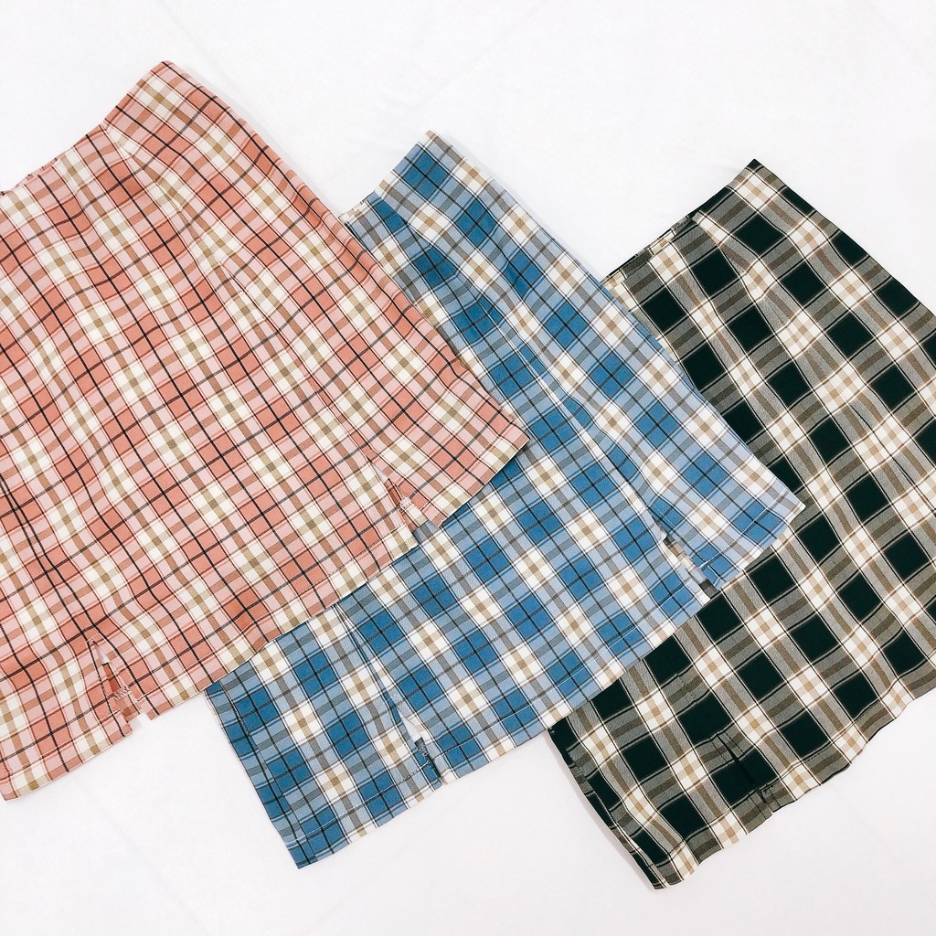 Chân váy caro ngắn dáng ôm xẻ đùi hot trend | BigBuy360 - bigbuy360.vn