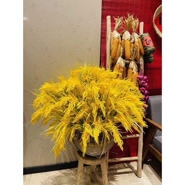 Lúa Vàng Giả 5 Nhánh Decor Nhà Cửa, Chậu Cây, Bình Hoa Giá Sĩ