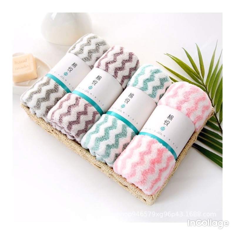 Khăn Mặt Xuất Hàn 30x50cm Lông Mịn Dầy -anhsonnd18