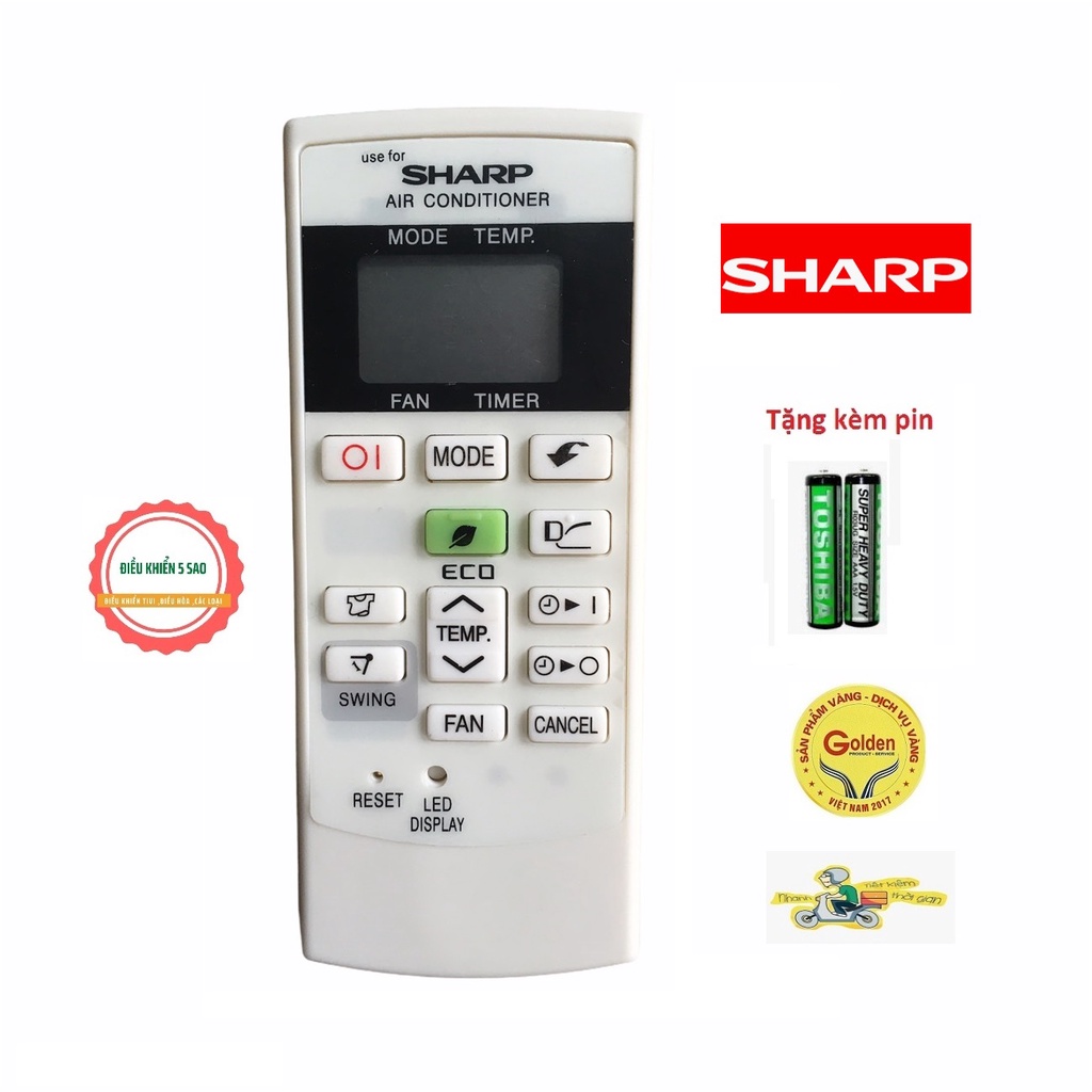 Điều khiển điều hòa Sharp,Remote điều hòa Sharp hình lá cây