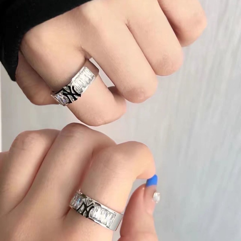 M Home Nhẫn Kim Cương Cổ Cao NY Yankees Làm Quà Tặng Ngày Lễ Tình Nhân Hip Hop Thời Thượng Cho Cặp Đôi Haobing Boutiqu
