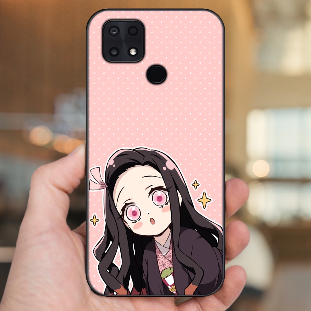 Ốp lưng Xiaomi Poco C40 viền đen in hình Nezuko Kimetsu no Yaiba