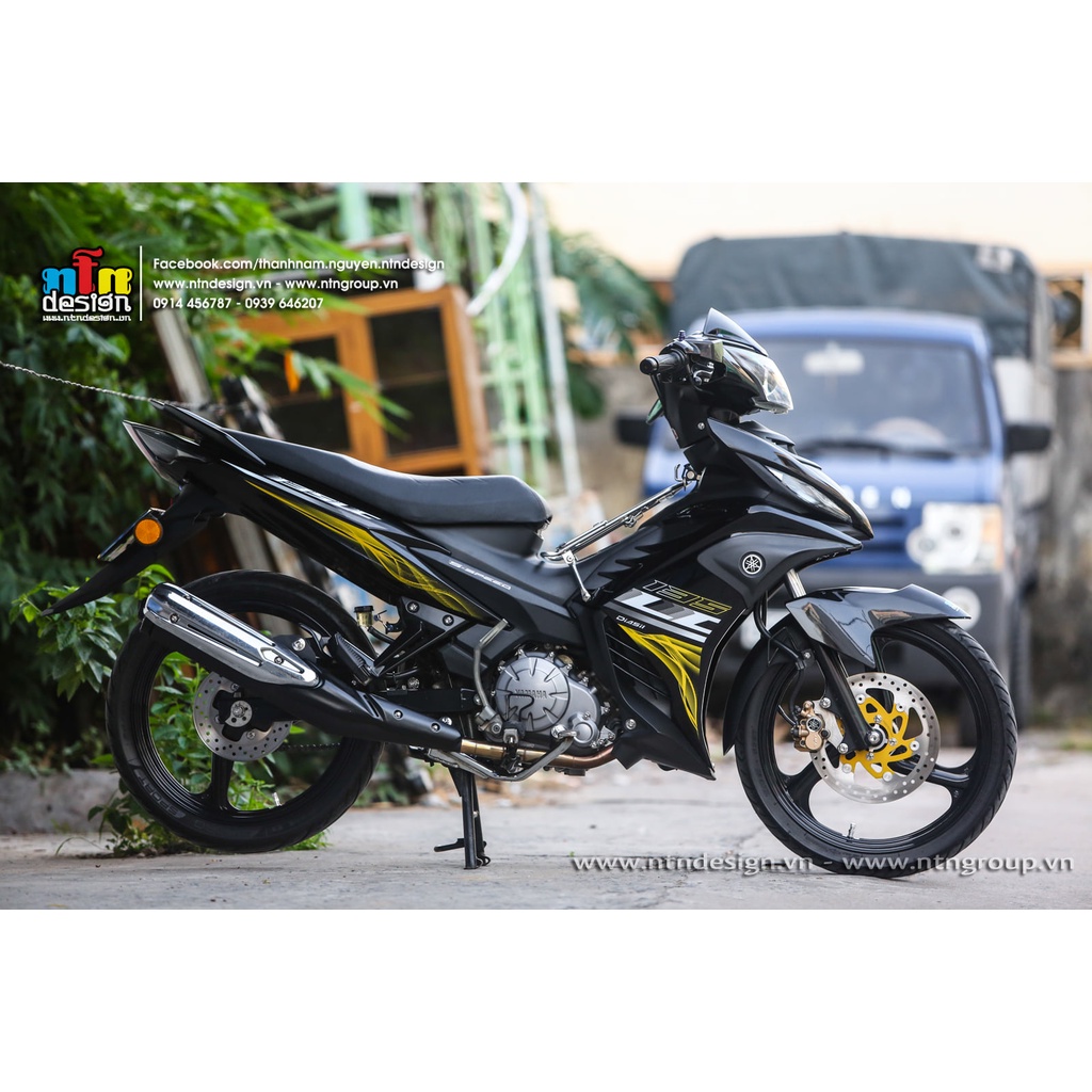 Tem Rời Dán Xe Exciter 135 2011 Mẫu LC 2019 ZIn Vàng Đen Trắng Cực Hot, Hàng 3 Lớp Chất Lượng Cao