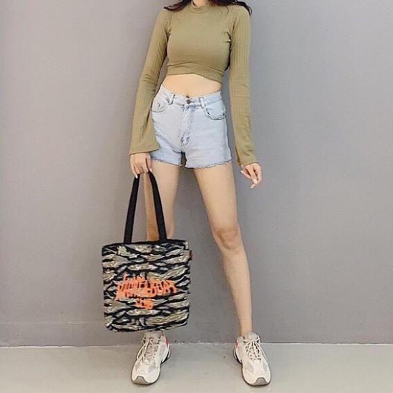 [HÌNH THẬT] QUẦN SHORT TRƠN JEAN NỮ VINTAGE LƯNG CAO – QUẦN BÒ NGẮN BASIC 35 !