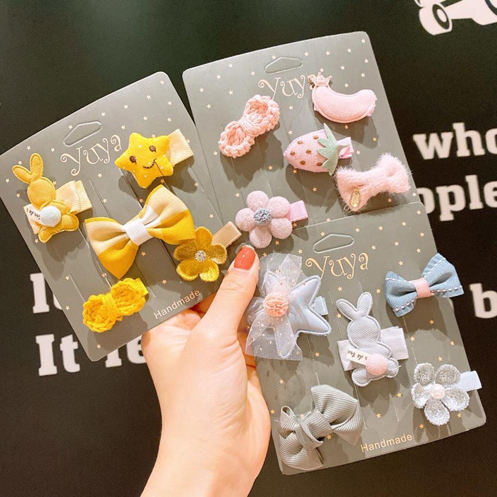 ME Set 5 Kẹp Tóc Đính Hoa Dễ Thương Cho Bé Gái